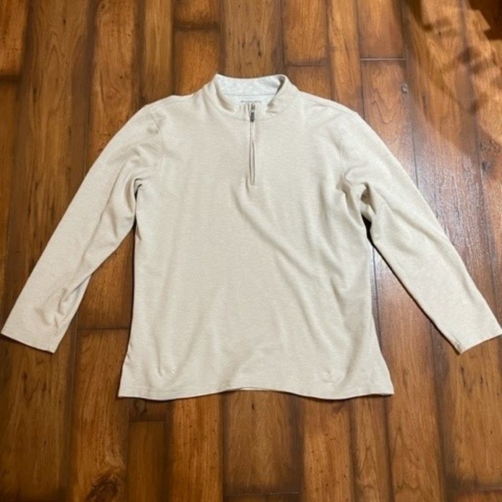 Mizzen+Main 1/4 Zip - size XL - oatmeal color